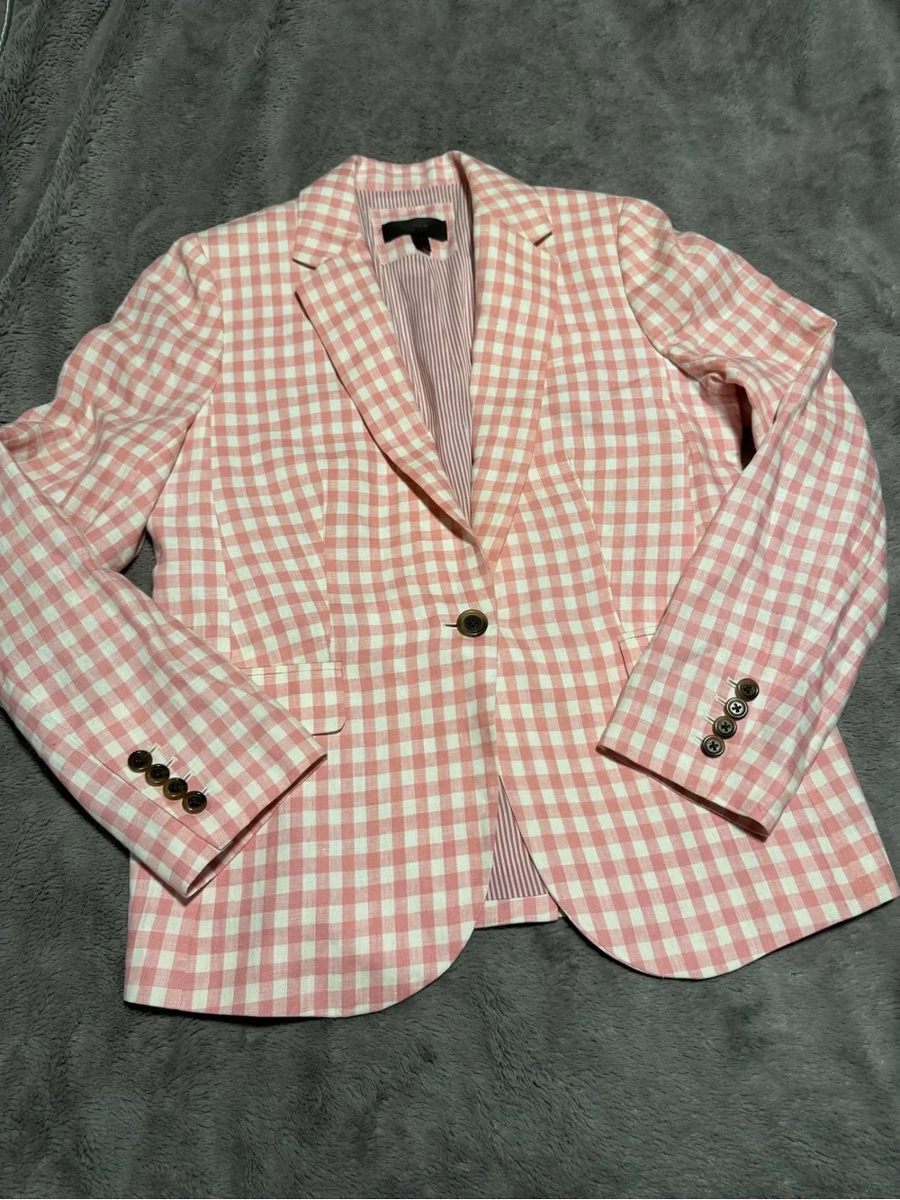 J Crew Gingham Blazer